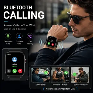 Bluetooth Calling Smartwatch with Custom Watch Faces, Sports Tracking, Health Monitoring & HD Touch Screen