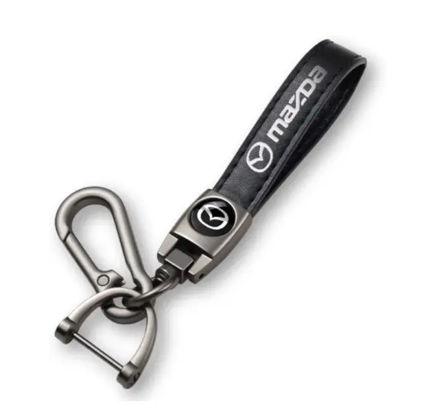 Genuine Leather Mazda Keychain small gift Genuine Leather Mazda Keychain small gift