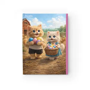 Easter Kittens Journal | Cute Cats with Easter Eggs Notebook