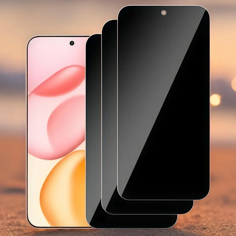 Privacy Tempered Glass Protective Screen Protector for iPhone/samsung/huawei/oppo/vivo, Accessories, 3 Pack, Full Coverage, Easy Install, Anti-Scratch, Bubble Free