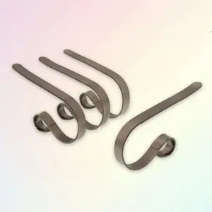 Original MantleClip 4ct Christmas Stocking Holr Pewter: Secure Hooks, Fs 3" Mantels, No Scratch Pads