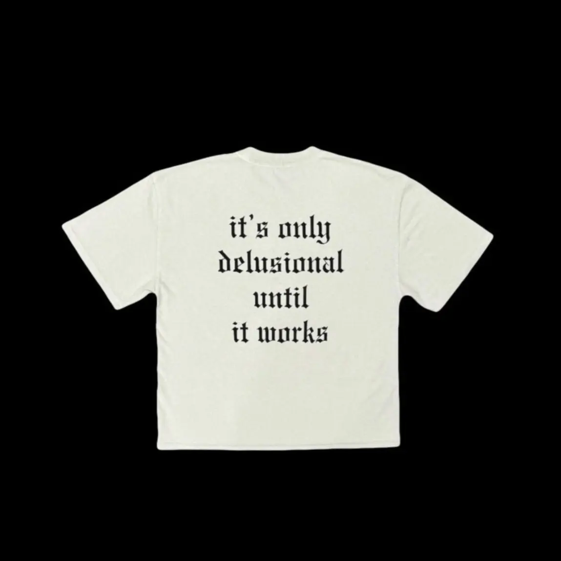 Delusional Reality Cropped Tee - Off-White