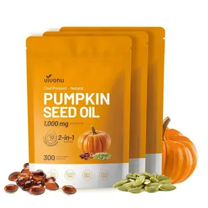3xx Pumpkin Seed and Saw Palmetto 1000mg 300 Softgels Cold-Pressed Pure Virgin Oil Dietary Supplement for Hair Growth Skin Health Urinary Comfort and Hormonal Balance Antioxidant Dietary Supplement