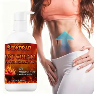 Heating Massage Cream, Chili Extract, Moisturizing, Smooth Texture, for Arms, Abdomen, Legs, Full Body, 250ML, Dry Skin, Home Relaxation, Body Care