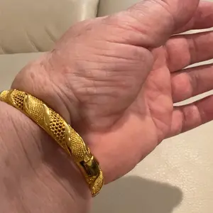 24K Elegant Gold Plated Open Bangle Bracelet Set,Classic Vintage Style,Jewellery Accessories,Perfect for Daily Wear,Special Occasions,All Season Fashion Jewelry bracelet stack bracelets for women,valentines gifts for gf