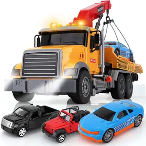 Tow Truck Toy Set with Race Car Metal Off-Road Vehicle and Metal Pickup Truck Ideal Toddler Toys for Kids Ages 4 to 8 Fun Kids Toys for Boys 3 Years and Up Educational Playtime Vehicles TikTokShopBacktoSchool