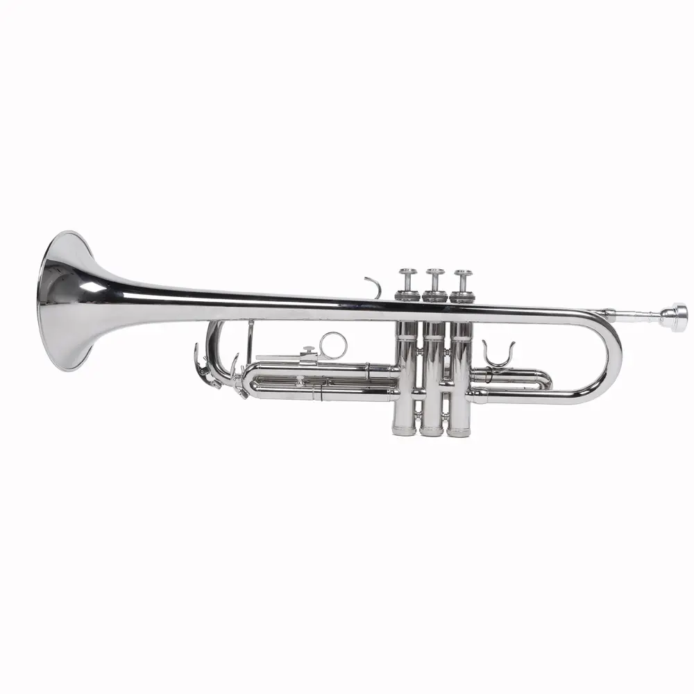 Nickelplated Drop B Adjustable Lacquer Trumpet Kit with Durable Case, Clear Sound, Comfortable Design, Silver Gloves Set – Musical Gifts for Beginners, Festival or Birthday Presents