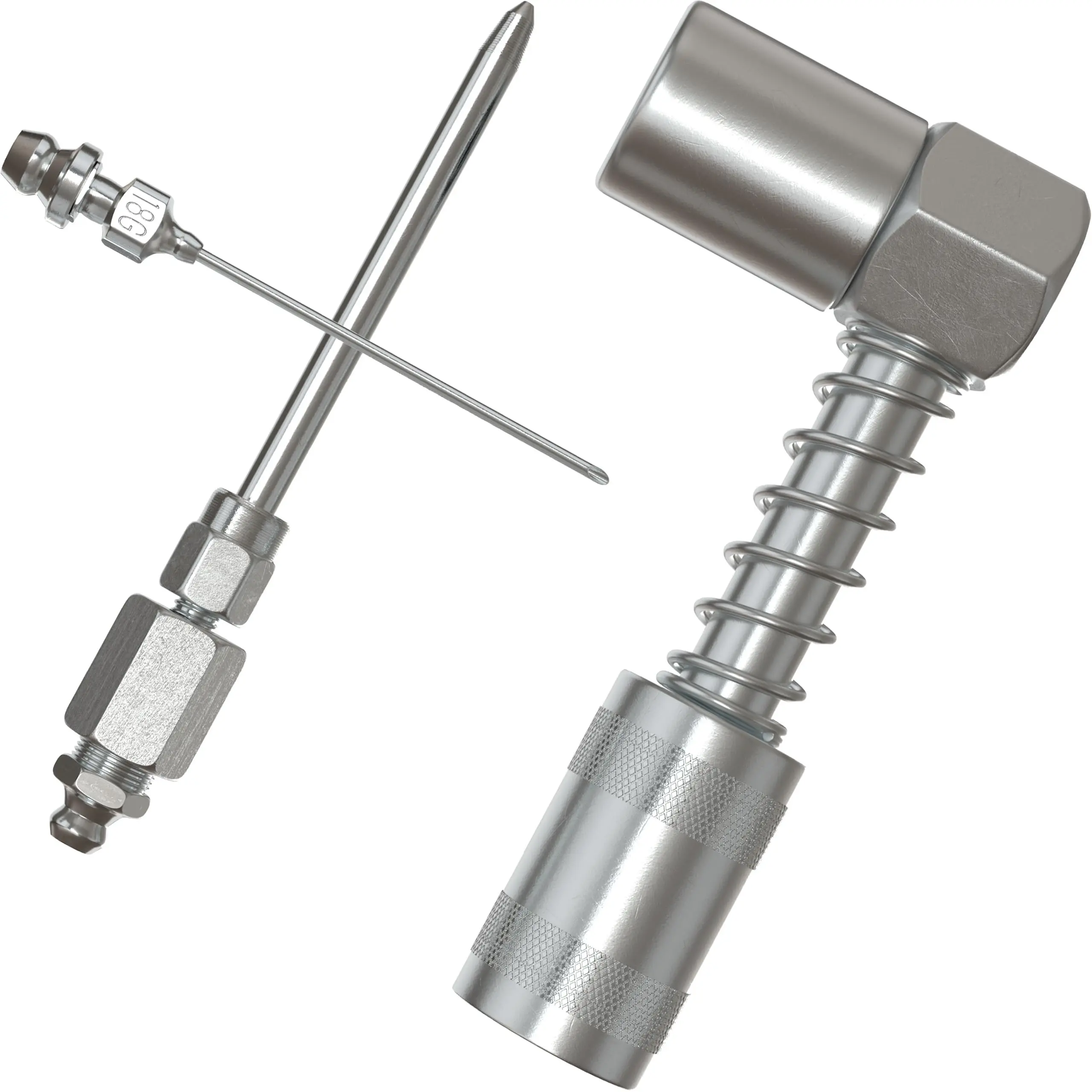3 Pcs Grease Gun Accessory Set,Including 90 Degree Coupler,Needle Nozzle,Grease Injection Needle with Cap,Ideal for Hard to Reach Grease Zerk Fittings,Halloween Christmas Party Gifts,Hand Tools Kits