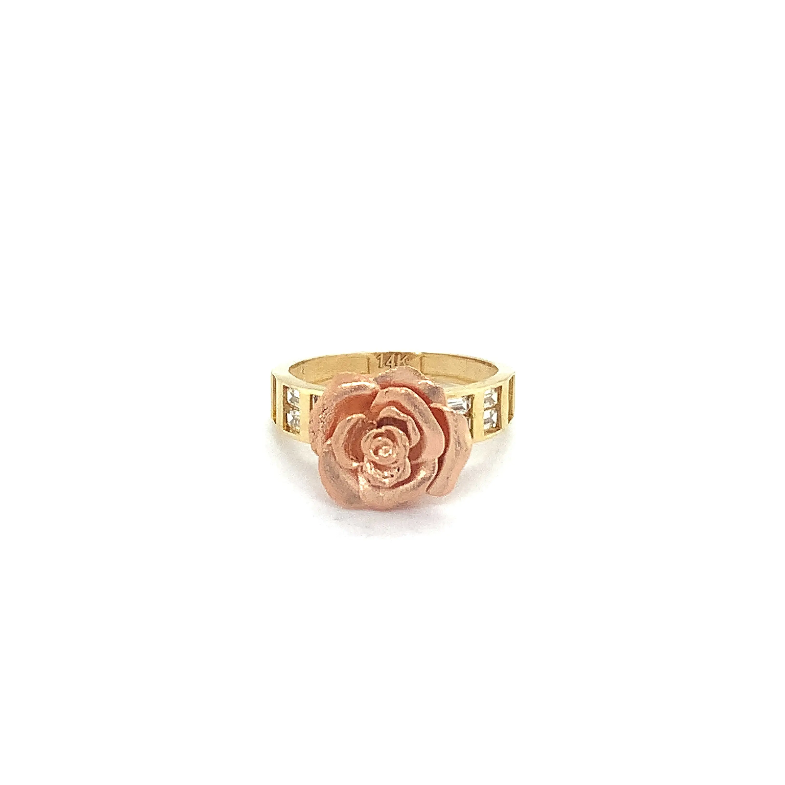 14K Gold Rose Flower Ring 🌹
