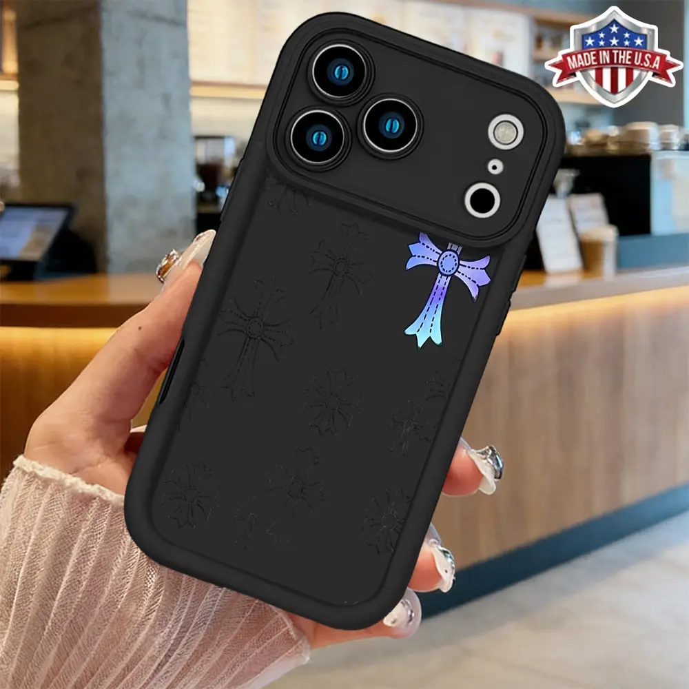Cross iPhone Case for iPhone 11 12 13 14 15 16 17 – Protective Shockproof Phone Cover with Cross Pattern