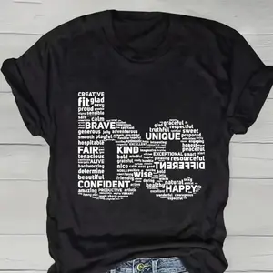 Empowering Heart Word Cloud Cotton T-Shirt Inspiring Motivational Graphic Tee Promoting Self Love Personal Growth Wellness Clothing Be Your Best Unique Birthday Gift