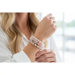 Hello Gorgeous Pink Bracelet Stack