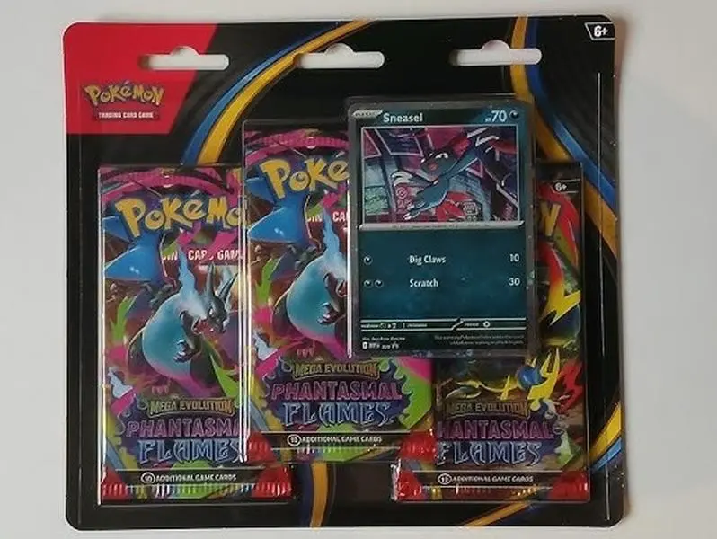 Pokemon Mega Evolution Phantasmal Flames 3pack Blister