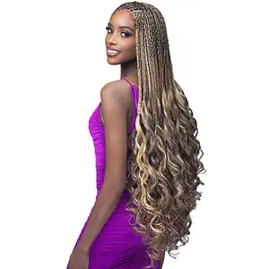 Bobbi Boss King Tips 3X Pre-Feathered Braid - FRENCH CURL 28" Bobbi Boss King Tips 3X Pre-Feathered Braid - FRENCH CURL 28"