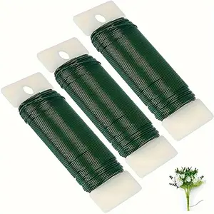 Green Floral Wire, Christmas Wire Wreath Wire 1377.95inch, No. 22 Flexible Paddle Wire Flower Shop Wire Green Wire Suitable For Crafts, Christmas Wreaths, Flower Wreaths, And Flower Arrangements