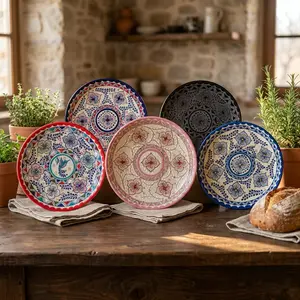 Handmade Rustic Stoneware Dinner Plate - Mexican Ceramics, Ideal for Serving Meals