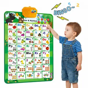 Talking ABCs & 123s Learning Poster – Interactive Educational Wall Chart with Music & Pronunciation for Kids