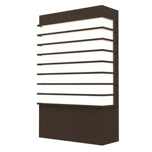 Tawa Modern 13" Wide LED Sconce with Rectangular Ribs and White Acrylic Diffuser