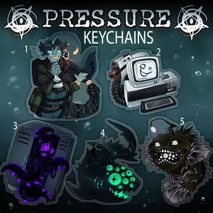 Pressure - Keychains : Sebastian Solace, PAInter, Void Locker, Eyefestation, Pandemonium, Perfect For Bags, Keys, Or Gifts