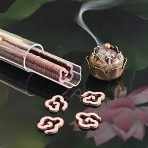 42Pcs Handmade Sandalwood and 1 incense burner Set, Long-Lasting Plant-Based Fragrance in Sandalwood and Agarwood, Scented Home Fragrance