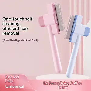 Cat groomer, cat hair comb, removes loose fur, pet comb, dog hair removal and cleaning comb (one-button hair removal).