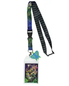JoJo's Bizarre Adventure Anime Stone Ocean Breakaway Lanyard ID Badge Holder with 1 1/2" Rubber Charm