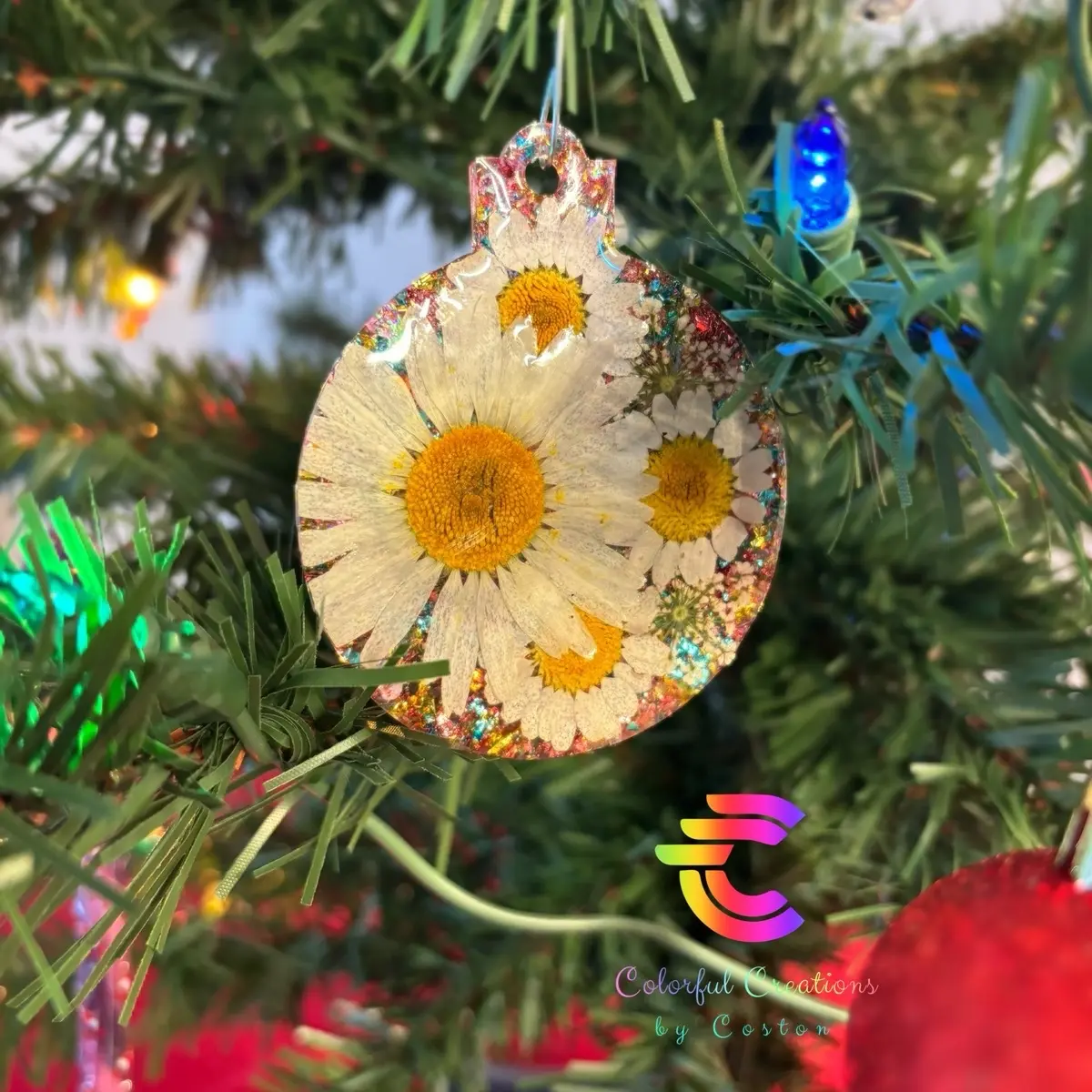 Butterfly Flower Christmas Tree Ornament
