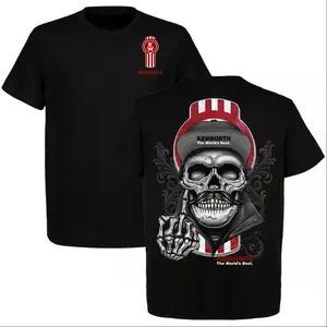 Kenworth Truck Skull Graphic T-Shirt, The World's Best with a Bold Attitude Tee, Great for Truck Enthusiasts, Full Size, Full Color