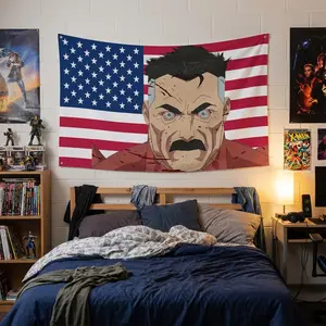 Omni-man American House Flag, Comics Books house flag, comics character house flag, comics movies house flag, home decor banner, comics books home decor, gift for him, gift for her