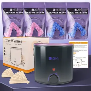 Viilife Wax Warmer Set for Home Use, Home Waxing Kit, Full Body Hair Removal Kit, Quick Heating Wax Beans & Sticks, Gentle Effective for Men & Women