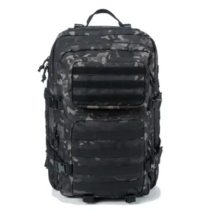 Capacity Tactical Backpack: 3-Day Assault Pack Molle Sports Bags Backpacks for Outdoor Activities With Patch