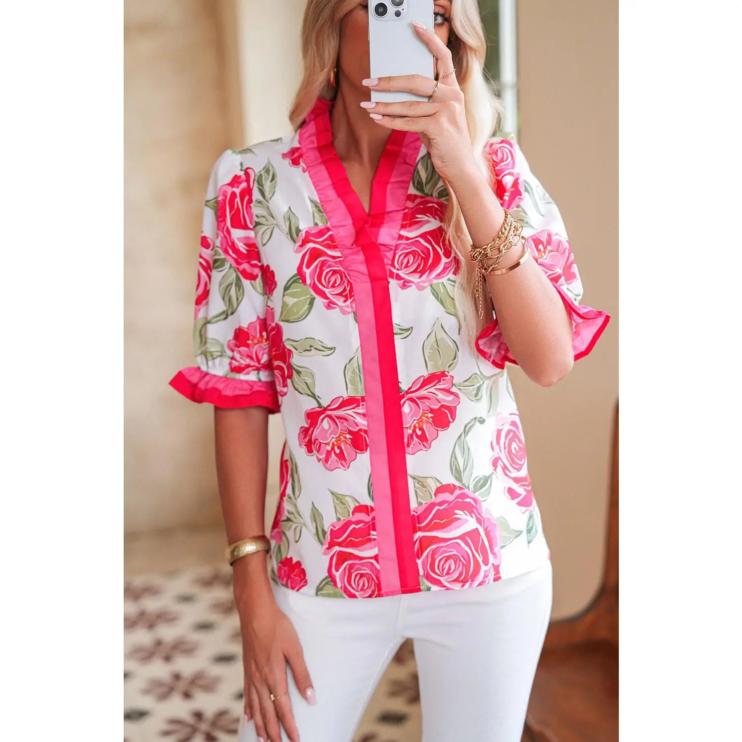 Rose Floral Blouse