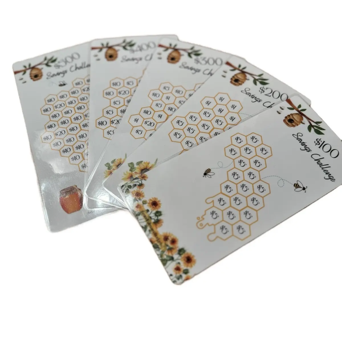 Bee Themed $100-$500 Savings Challenge Bundle