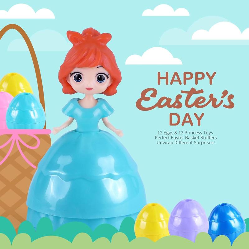 Easter Gifts for Kids, 12 Piece Prefilled Easter Egg,Perfect for 3+ Year Old Boys and Girls, Ideal for Easter Basket Stuffers