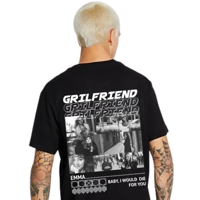 Custom Bootleg Rap Tee, Custom Your Girlfriend Boyfriend Only You Vintage Graphic 90s Tshirt, Custom Photo Shirt, CUSTOM Your Own Bootleg Idea Here Casual Customized Womenswear custom shirts Top Fitted  Streetwear Crewneck custom  shirt  women
