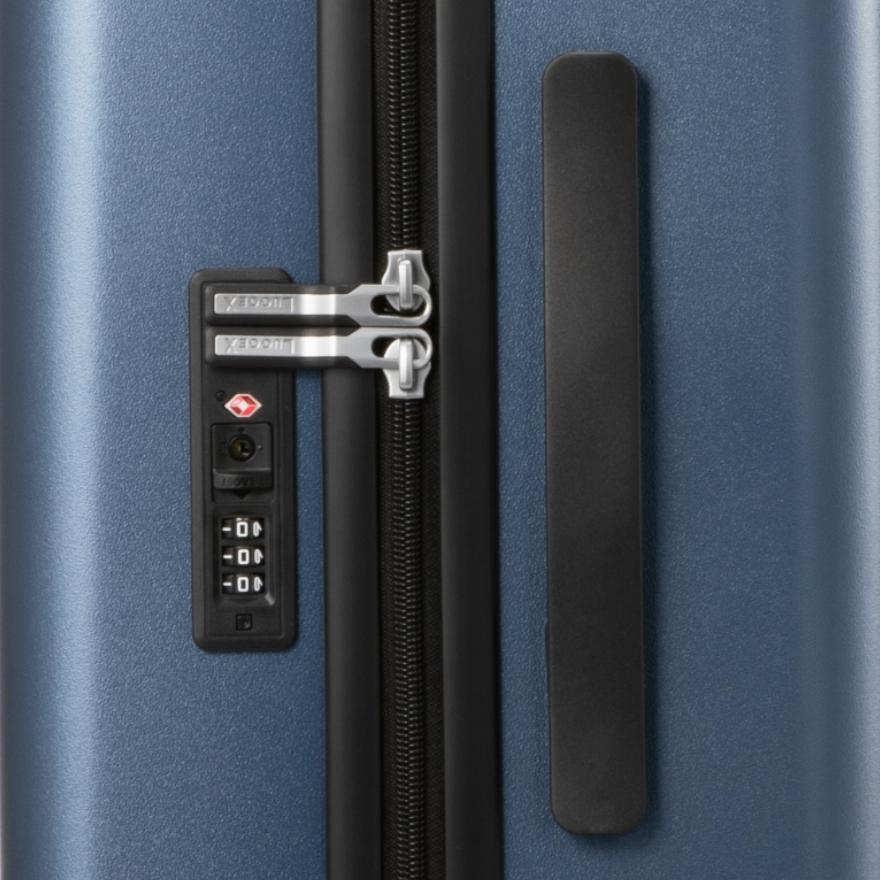 LUGGEX 20 Inch Carry On Luggage, Airline Approved, 100% PC Hard Shell Travel Suitcase with Smooth Spinner Wheels, TSA Lock, Blue