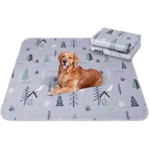 Washable Pee Pads for Dogs 2 Pack Reusable Puppy Pads Waterproof Pet Training Pads, Non-Slip Dog Mats Fast Absorbent Whelping Pads for Playpen, Potty, Crate, Bed