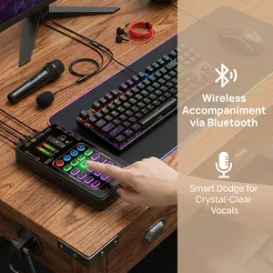 X55 Pro Professional Live Sound Card Portable Recording Mixer for Content Creators
