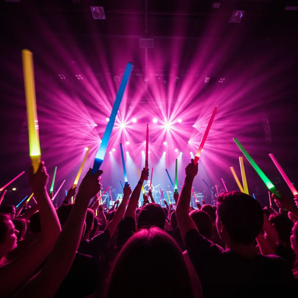 22PCS Lighted Holiday Displays Handheld Hall Light 15 ColorFluorescent Stick - LED Light Stick - Perfect forParties, Concerts, and Nighttime Celebrations,Flashing, Cheering, Bars (Excluding 3 AAABatteries)