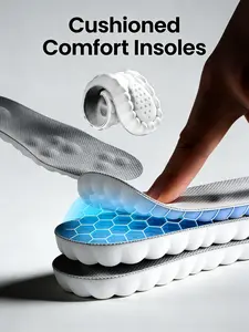 Soft Memory Foam Cushioning Insoles - 4D Cloud-Like Comfort Soles for Men - Trim to Fit Steppers Insoles with Arch Support for Foot Pain Relief and Fatigue Reduction