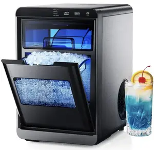Nugget Ice Maker Countertop, 44Lbs/24H Pebble Ice Maker Machine, Self-Cleaning