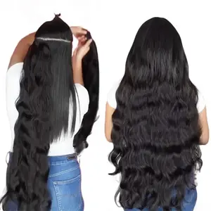 Ulahair Seamless PU Clip In Extension 110g 6 sets Clip In Human Hair Extensions Natural Color Full Head High Quality