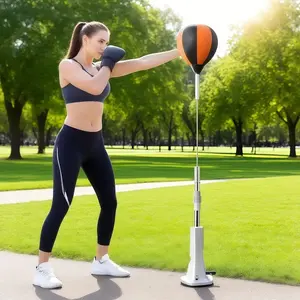 Speed Ball Training Device With High Resilience Rebound And Multi Height Adjustment Ideal For Balcony Fitness Corner Dorm Training Area And Home Workout Space Providing Smooth Punch Rhythm Reaction Training And Engaging Practice Sessions