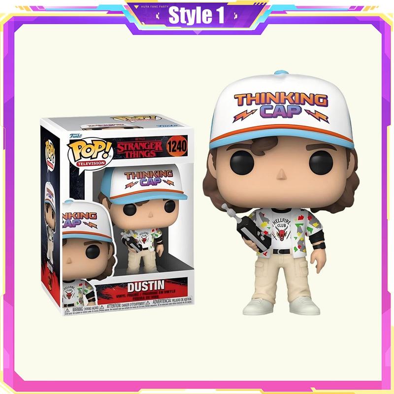 Stranger Things Series Funko Pop Style Q Version Action Figures, Collectible Figurines, Dustin Mike Steve Robin Collectible Toys, Perfect Gift for Fans