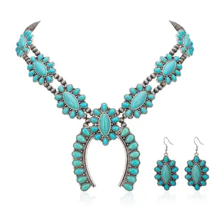 Rustic Couture's Western Jewelry Set for Women Cowgirl Vintage Western Necklace Earring