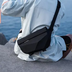 1pc men's lightweight chest crossbody bag, single shoulder bag, multi-compartment storage pouch suitable for daily commute, travel, business trips and outdoor sports