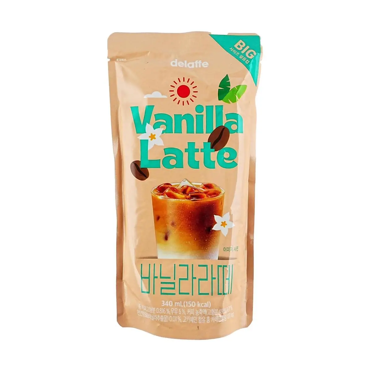 DELAFFE Korean Vanilla Latte Coffee Drink Pouch - Ready-to-Drink