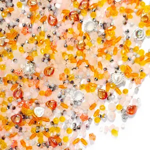 B507]Tiny Orange Crush DIY Beads DIY Charms Set LL