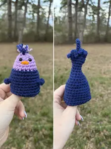 Crochet Flip Bird Plush | Middle Finger Gag Gift, Desk Toy, Adult Humor