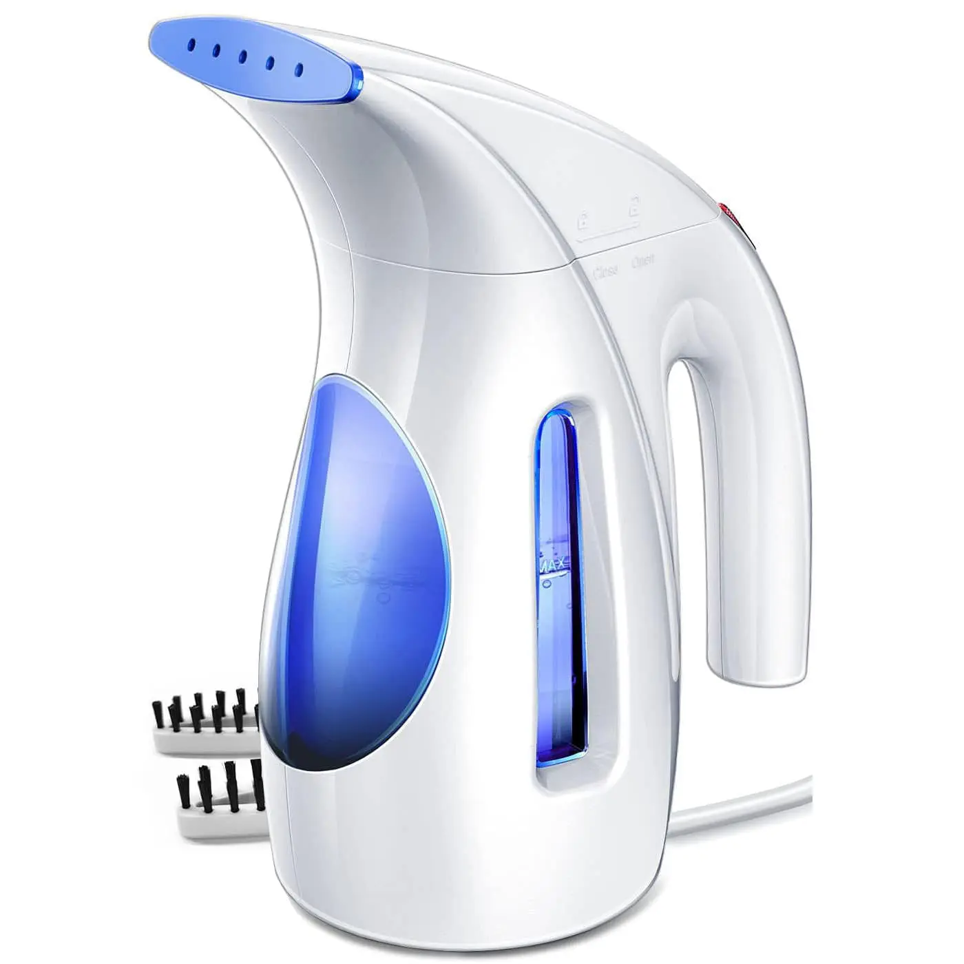 Portable Handheld Clothes Steamer 240ml Water Tank 700W Fabric Wrinkle Remover with Brush for Home Office Travel 120V Blue